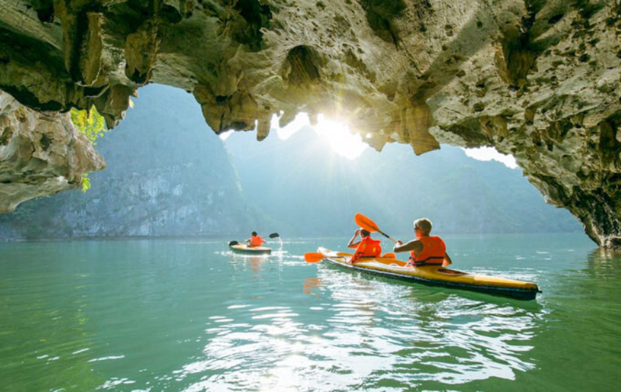 Exploring the Dual Worlds of Dark & Bright Cave in Lan Ha Bay